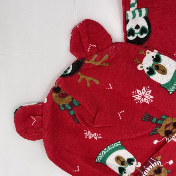 PL Sleep Christmas Pajamas & Hat Size 18 Months Red Green - Picture 4 of 7